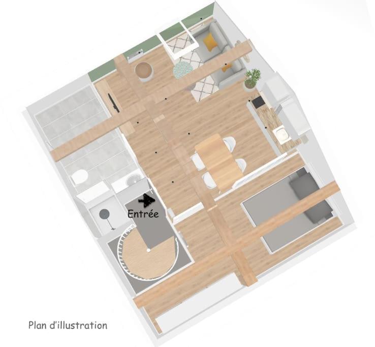 Apartment Joli Mansarde Au Calme - Le Jardin De L'eveche A Votre Fenetre *